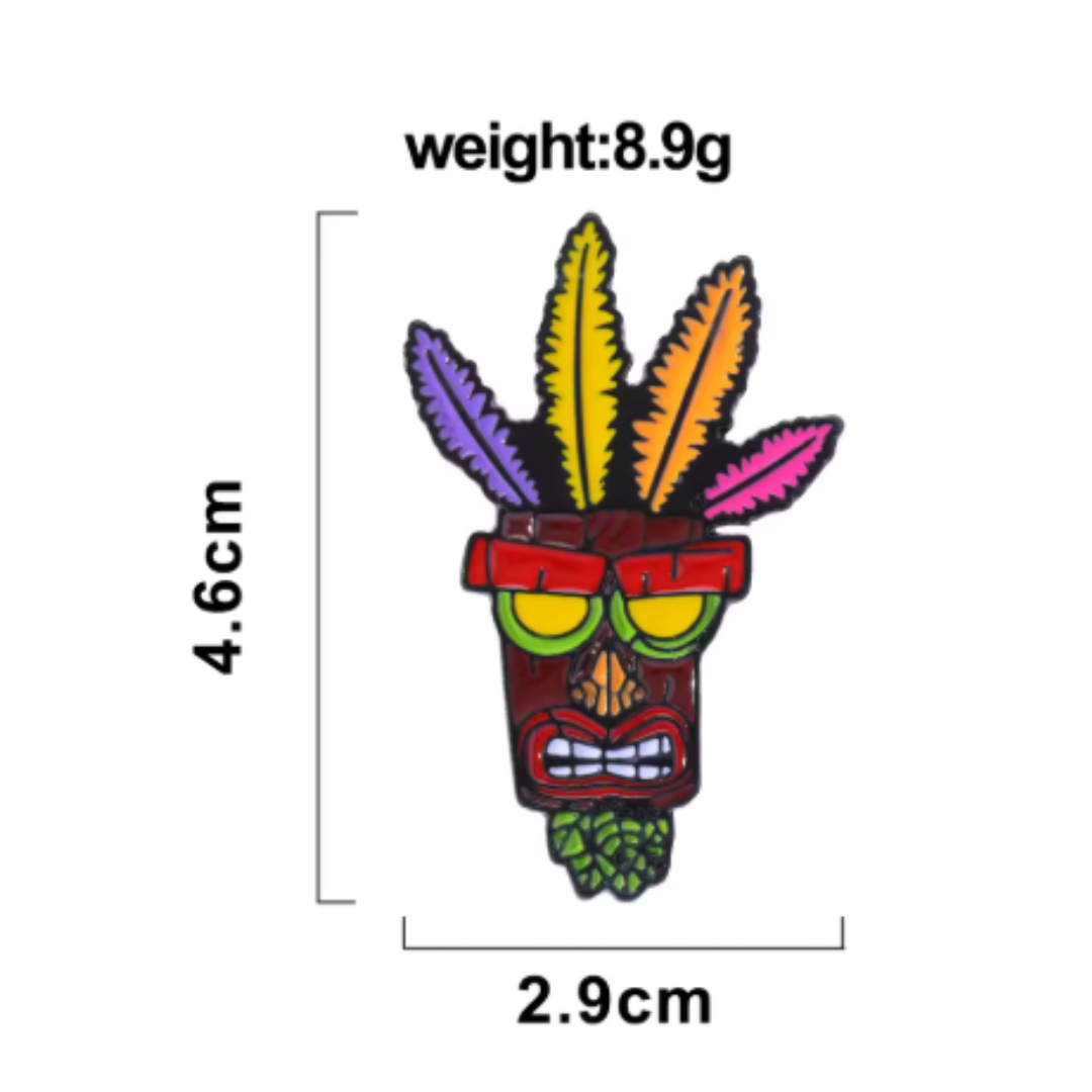 Pin Aku Aku – Protección Mágica en tu Ropa